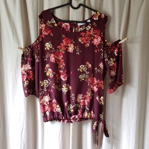 NY & Co. Cold shoulder fall blouse